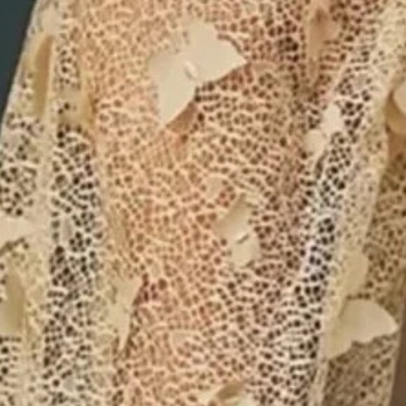 Intimately By Free People Tan Knit Top With Adorable Butterfly Sleeves.  SZ M - Picture 3 of 4